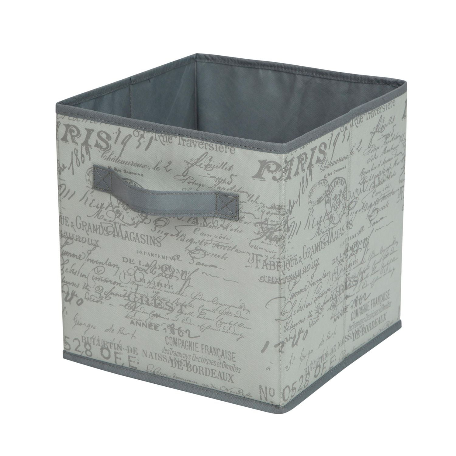 Mainstays Storage Cube Basket Box for Adult, Foldable, Main Materials Are Non Worn Fabric and Paper Card, Perfect for Nursery, Playroom Etc.
