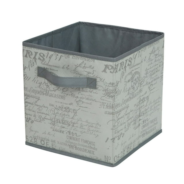 Panier de rangement en forme de cube Mainstays pour adulte, pliable, les principaux matériaux sont du tissu non usé et du papier cartonné, parfait pour la crèche, la salle de jeux, etc.