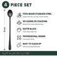 thumbnail image 3 of 9-Inch Long Handle Iced Tea Spoon, Coffee Spoon, Ice Cream Spoon, Stainless Steel Cocktail Stirring Spoons, Set of 4 black, 3 of 5