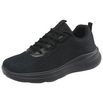 kamemir Womens Walking Shoes Tennis Sneakers Casual Lace Up Lightweight Running Shoes(Black,6.5)