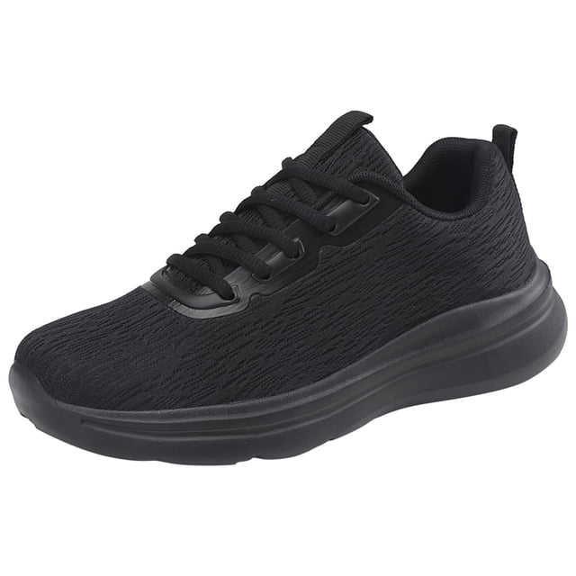 Ediodpoh Men Sports Shoes Fashion Pattern Solid Color Couple Flat Bottom Mesh Breathable Comfortable Lace up Men Shoes Black_Men 43