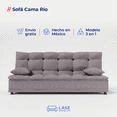 thumbnail image 2 of LASE Muebles Sofá Cama Matrimonial Río Reclinable 3 Posiciones Sala Lino Azul, 2 of 5