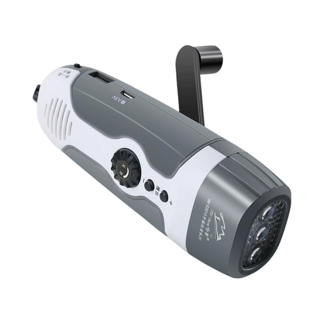 Emergency Hand Crank Radio with LED Flashlight for Camping,Survival Hand Crank AM/FM Emergency Weather Radio,Rechargeable USB Phone Charger, SOS Alarm,LED Bright Flashlight,for Outdoor Camping,Hiking