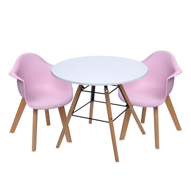 Gift Mark Modern Kids Table and Chair Set (1 Table & 2 Chairs)Color