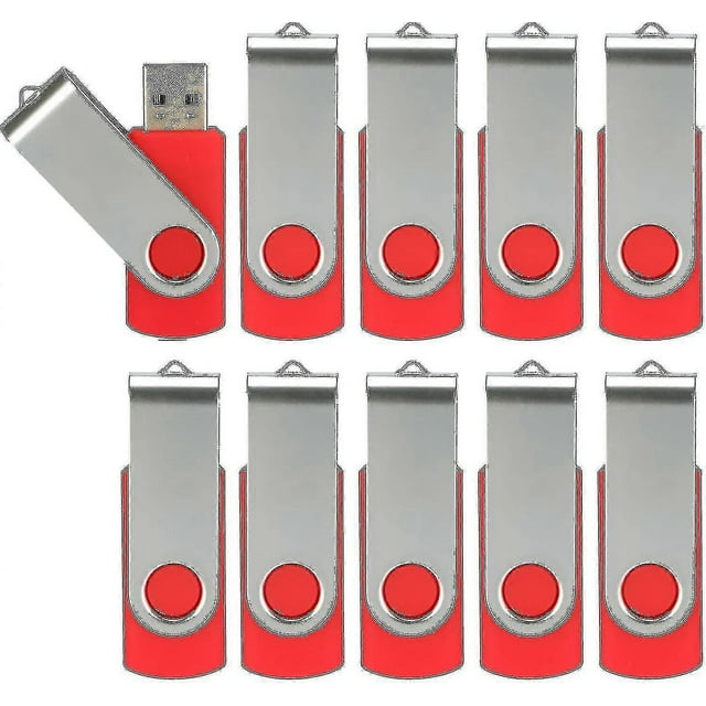 10 Pack Usb Flash Drives Usb 2.0 Thumb Drive Bulk Pack Swivel Memory Stick Fold Storage Jump Drive Z_c*