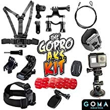 GOMA Industries Best GoPro Accessories Kit For Hero5, 4, Session, Mounts for all Action Cams & camcorders (Best Gopro Accessories For Snowboarding)