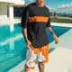 thumbnail image 2 of Mangas de Mano para Hombres, Impresión Hawaiana Suelta Casual, Pantalones Cortos Deportivos de Cintura Elástica Y Set de Blusa, 2 of 5