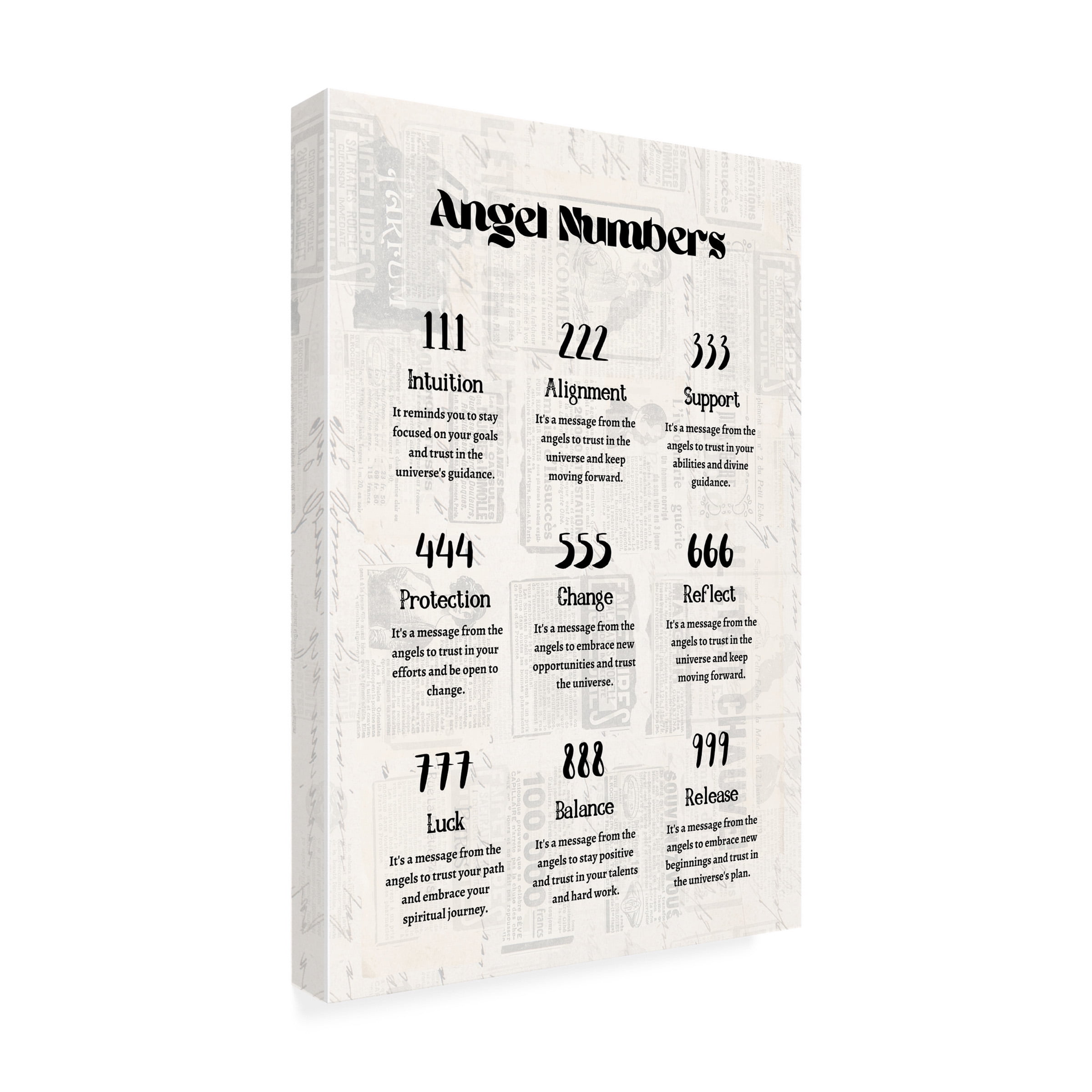 Amelie 'Angel Numbers' Canvas Art