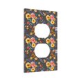 thumbnail image 2 of Kll Colorful Flowers With Butterfly Wall Plate,Gloss Finish,Standard Size 1 - 5" X 3", Polycarbonate Thermoplastic,Electric Receptacle Plug Covers, 2 of 8