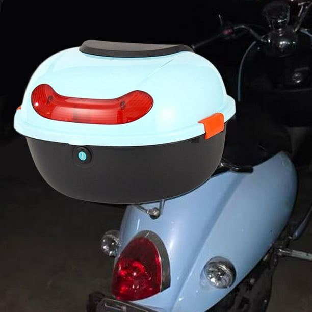 Caja de maletero de motocicleta, caja de equipaje de motos, premio, impermeable, bloqueo de gran capacidad de transporte de equipaje de motocicleta Azul claro