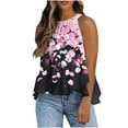 thumbnail image 2 of JSheng Casual Tank Top for Women Women's Non Positioning Printed Loose T-shirt Fashionable Casual Sleeveless Top Black L, 2 of 5