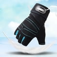 thumbnail image 4 of Guantes deportivos ANGGREK de medio dedo Nylon Antideslizante Azul claro, 4 of 7