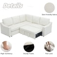 thumbnail image 4 of Tabaray 81.5'' Modular Sectional Sleeper Sofa with Pull Out Bed, L Shaped Sofa Pull Out Sofa Bed Couch, Convertible Sectional Couches Sofa Corner for Living Room Furniture Set, Chenille 5 Seat, 4 of 9