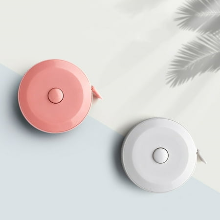 

Homeex Mini Tape Measure Multi-function High-precision Cute Measurement Waist And Bust Measuremen One pink and one white 2M