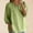 Green, variant on HOMBOM Blue Women Tops and Blouses 3/4 Sleeve Casual Plus Size Solid V-Neck Tunic Blouse XL