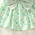 thumbnail image 5 of Gvdentm Baby Girls Easter Dress Cotton Girls Dresses 2PC Dress+Hat Summer Girl Clothes,Green,18-24 Months, 5 of 5