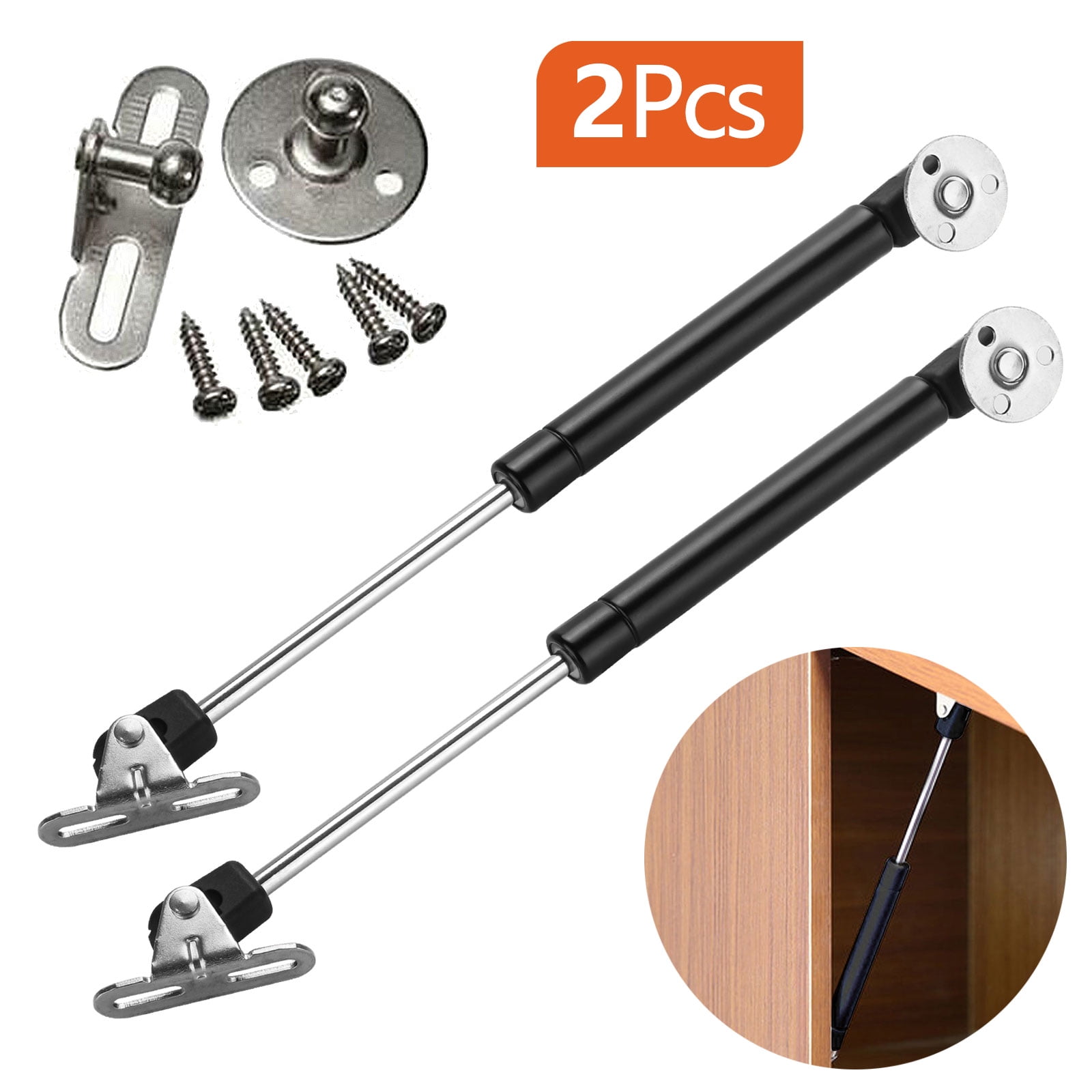 2Pcs Alloy Gas Struts Spring Lifter for Kitchen Cupboard Cabinets Door Stay 
