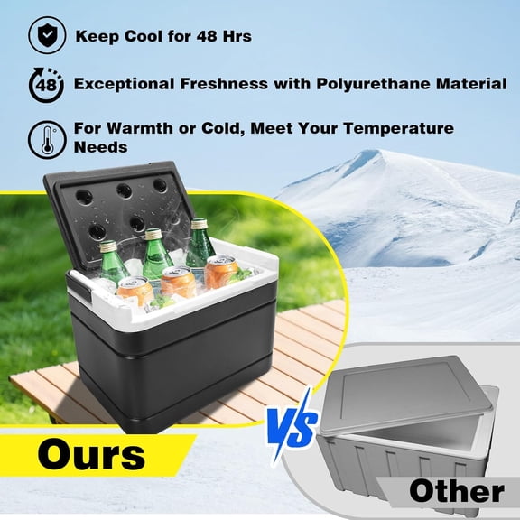 AIPSET Golf Cart Cooler 6L Ice Box Compatible with Club Car Precedent, Portable Ice Chest with Bracket for Camping Fishing