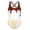Brown, variant on Summer Beach Ice Print Girls Swimsuit Two Piece Cute Ruffle Bikini Tankini For Toddler Youth Swimsuit 5t Girls
