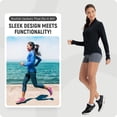 thumbnail image 6 of BALEAF Women's Athletic Jacket Sun Protection Running Lightweight Full Zip Long Sleeve Shirts UPF 50+ Pockets Black 2XL, 6 of 7