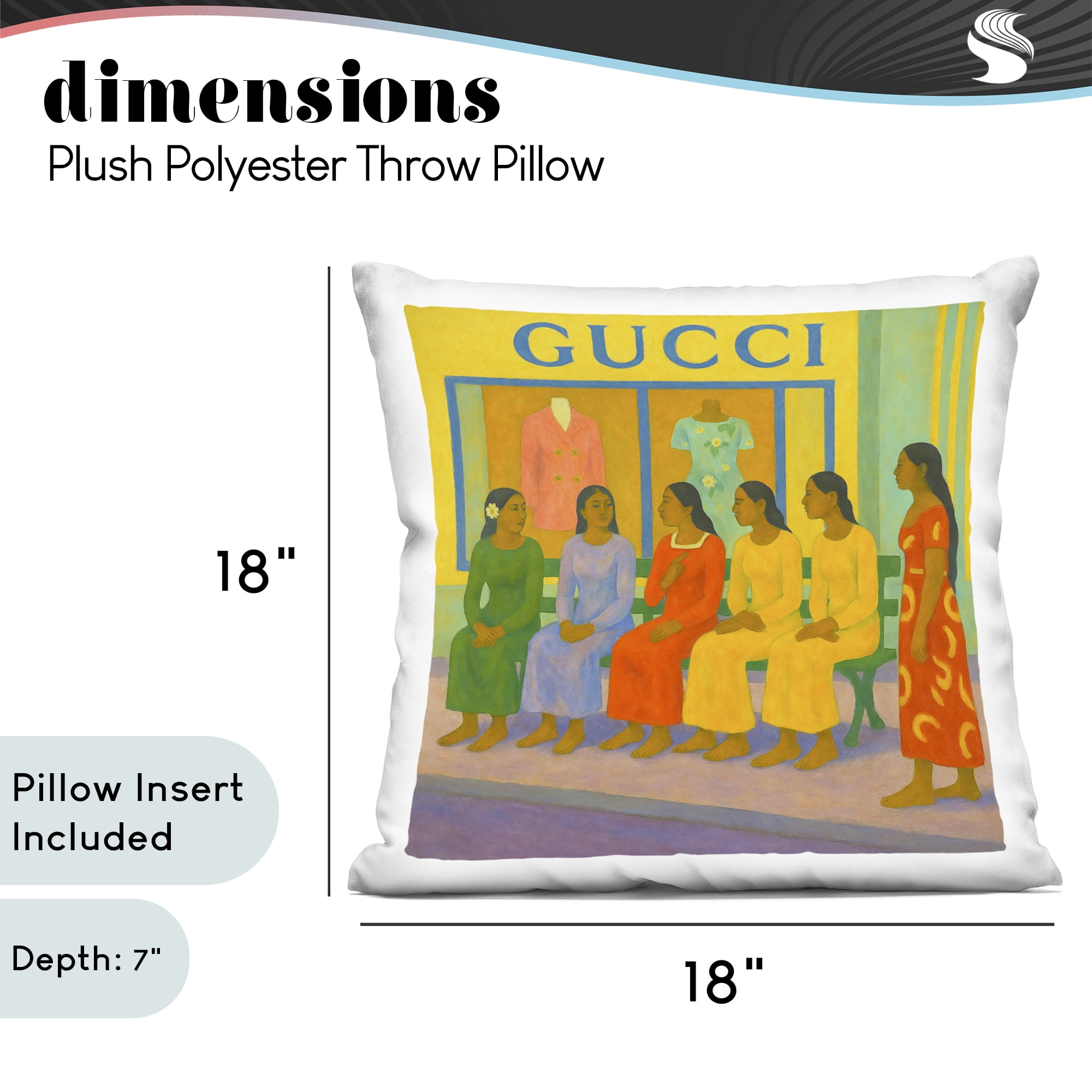 Stupell Industries Gaugin Style Glam Decorative Printed Throw Pillow, design by Grotto Studios