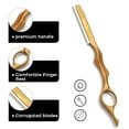 thumbnail image 3 of Hair Razors For Cutting Hair, Professional Hair Styling Razor with Replacement Stainless Steel Blades for Salon/Home -11PCS Gold, 3 of 12