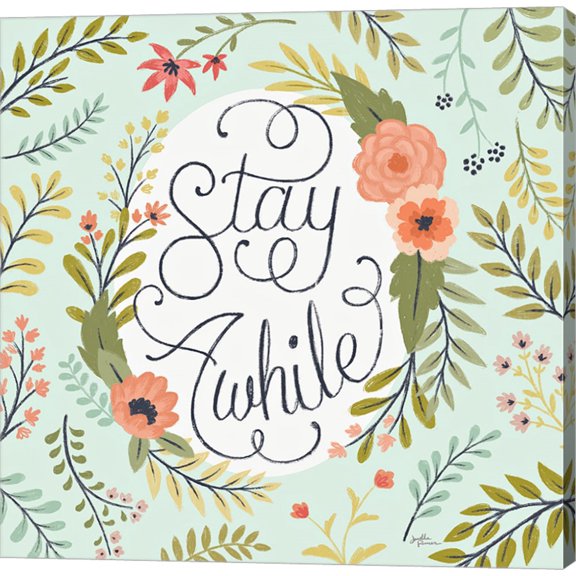 Retro Garden II Mint by Janelle Penner, Canvas Wall Art