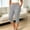 Gray-01, variant on Nugftut Womens Plus Size Capris Solid Color Capri Leggings High Waisted Pants with Pockets
