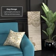 thumbnail image 3 of 4 ft. Short Double Sided Mandala on Oak Canvas Folding Screen, 3 of 7