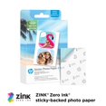 thumbnail image 2 of Papel fotográfico HP Sprocket, adhesivo de zinc premium de 2 x 3 pulgadas, 30 hojas, 2 of 4