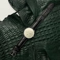 thumbnail image 5 of 20mm Black Leather Watch Band Alligator Watch Strap Quick Release Replacement Strap Soft Handmade Wristband Stainless Steel Vintage Gift for Men Father's Day Dad Son Husband DH-01-20MM, 5 of 8
