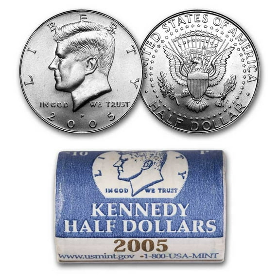 2005-P Kennedy Half Dollar 20-Coin Roll (Mint Wrapped) BU