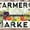 Farmers Market Wall Sign, variant on Elephant Stock Farmers Market Wall Sign Wall Art - Horizontal Multi Panel Canvas - Kitchen Wall Decor - Wall Signs Multi Panel - Black And White Decor - 23" x 14"