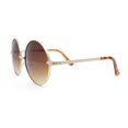 thumbnail image 3 of Arrow Metal Jewel Hinge Round Circle Lens Oversized Hippie Metal Rim Sunglasses Gold - Brown, 3 of 4