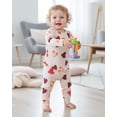 thumbnail image 3 of 6 Months Baby Girls Clothes 12 Months Girls 3 Pack Fall Winter Outfits Infant Girl Long Sleeve Top Pants 6PCS Clothing Set Red, 3 of 6