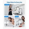 thumbnail image 6 of KFFKFF Stainless Steel Faucet, Lead-Free Water Filtration Tap, Reverse Osmosis Faucet with Durable Brass Valve, High Arch Drinking Water Tap for Kitchen Sink, Bar Counter, Cafe, Matte Black, 6 of 9