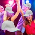 thumbnail image 4 of LiUMX LED Light Up Baseball Cap | Adjustable Glow Hat for Raves Festivals Parties | White or Black | Includes 1 Hat, 4 of 5