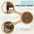 thumbnail image 4 of Furtivusia Shoe Storage Cabinet with 2 Flip Drawers, Freestanding Shoe Rack Shoe Cabinet for Entryway, Shoe Rack Organizer for Living Room, Walnut Color, 4 of 10
