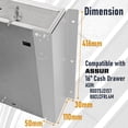 thumbnail image 3 of Cash Drawer \uD Cash Register POS Cash Drawer Box Stainless Steel with Adjustable Bill/ Coin Tray for Canadian Money Compatible for All POS System Printers, 3 of 5