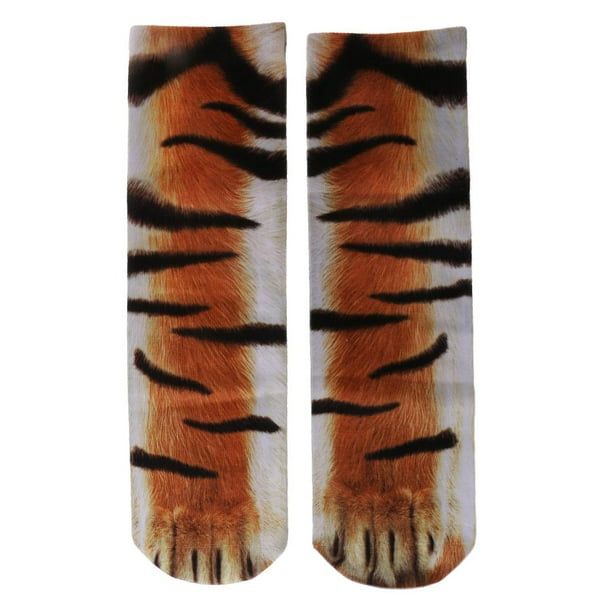 Calcetines de Animal Impreso 3D Adultos Transpirable - Tigre, Única