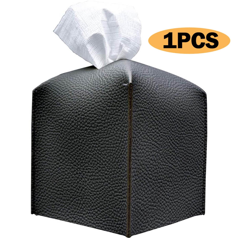 Large Antimoisture PU Leather Tissue Paper Organizer Holder