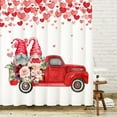 thumbnail image 2 of 72x72 Valentine''s Day Shower Curtains Falling Red Love Hearts Holiday Bathroom Curtains Valentines Lovers Couples Romantic Decors Home Fabric Waterproof Set 12 Hooks, 2 of 5