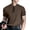 Brown, variant on INCERUN Mens Daily Round Neck Tops Pinstripe Short Sleeve T-Shirt