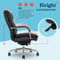 thumbnail image 5 of La-Z-Boy Sonata Executive MidBack Office Chair Bonded Leather Black and Chrome, 5 of 8