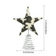 thumbnail image 3 of CuiLiyq Christmas Tree Topper Star, 12.6 Inch Cow Pattern Pentagram Tree Topper for Xmas Decorations Ornaments Indoor Decor Holiday Party (B), 3 of 9