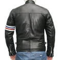 thumbnail image 2 of New Genuine Lambskin Leather Designer Jacket Motorcycle Biker Men's S M L XL A141, 2 of 3