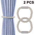 thumbnail image 1 of 2 Pcs Strong Magnetic Curtain Tiebacks Decorative Rope Holdbacks Convenient Ties Backs No Need Drilling, 1 of 8