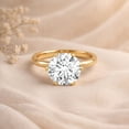 thumbnail image 4 of Rosec Jewels Lab Grown Diamond Engagement Ring for Women (5 Ct, E-VS1 Grade) - IGI Certified Diamond Solitaire Ring, 10K Yellow Gold, US 3.00, 4 of 8