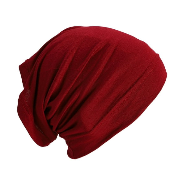 KALE Turban Knit Head Wrap Cultural Scarf Solid Color Wine