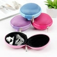 thumbnail image 2 of 2Pcs Round Earphone Earbud Carrying Case Holder - Lightweight Mini Universal Storage Pouch Bag for Wired Earbuds, Bluetooth Headset, Wall Charger Adapter, USB Cable, Cell Phone Accessories, 2 of 6